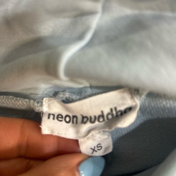 Neon Buddha Pull Over Long Sleeve Top Zipper Pocket Size XS Stretchy - Picture 5 of 5